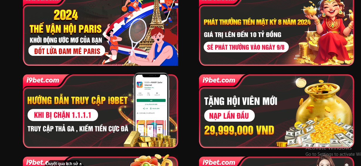 Chọn 1 trong 5 hiện vật nhận thưởng tại nhà cái i9bet